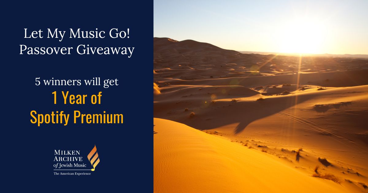 Let My Music Go! Passover Giveaway (Update: Promotion has ended)