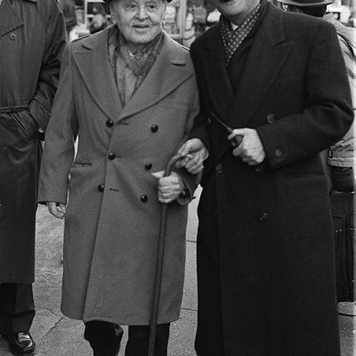 Cantor Moshe Ganchoff and Neil Levin