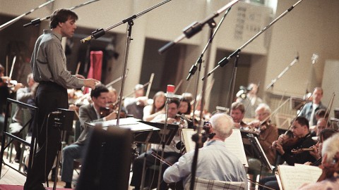 Conductor Christopher Wilkins and the Rundfunk-Sinfonieorchester Berlin