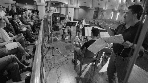 Conductor Timothy Koch and members of the Southern Chorale