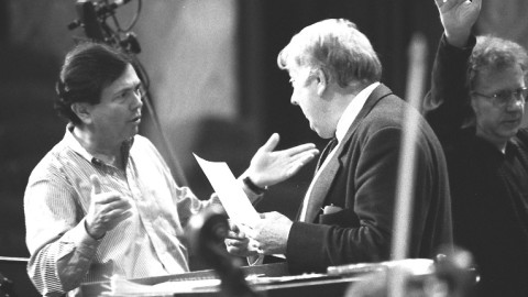 Gerard Schwarz & member of the Czech Philharmonic Orchestra