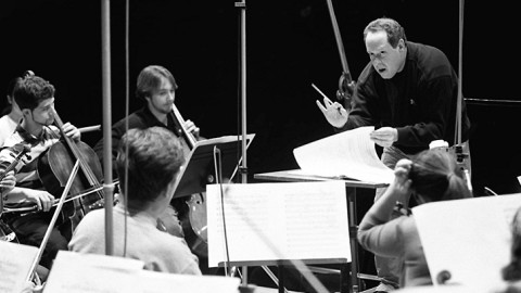 Kenneth Kiesler and members of the University of Michigan Symphony Orchestra