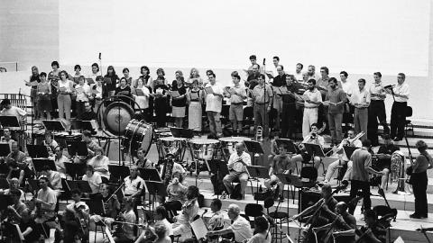 Members of Coral Cármina and the Barcelona Symphony-National Orchestra of Catalonia