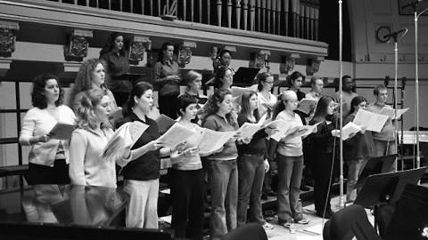 Members of the University of Michigan Opera Chorus