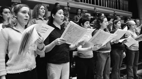 Members of the University of Michigan Opera Chorus
