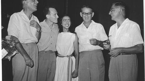 Mordecai Seter, Menahem Avidom, Margalit Oved, Gari Bertini and Paul Ben-Haim