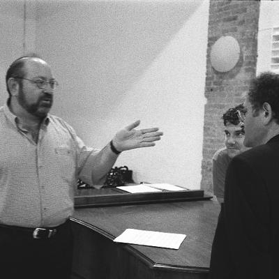 Cantor Alberto Mizrahi, conductor Nicholas Wilks and Neil Levin