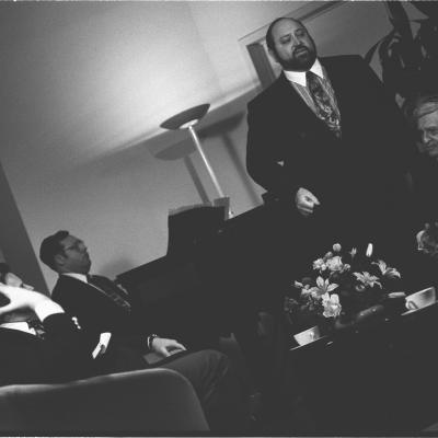 Cantors Alberto Mizrahi, Moshe Ganchoff, Danny Gildar, artistic director Neil Levin and Barry Serota.