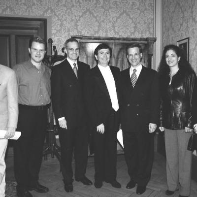 Richard Clement, Ted Christopher, Richard Sandler, Gerard Schwarz, Lowell Milken, Elizabeth Shammash & Carol Meyer