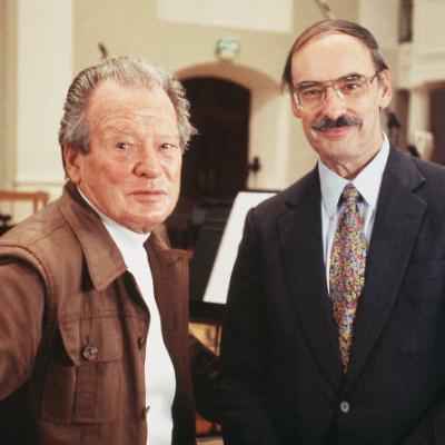 Sir Neville Marriner and composer Thomas Beveridge