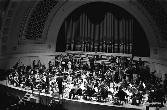 Conductor Kenneth Kiesler with the University of Michigan Opera Theater.